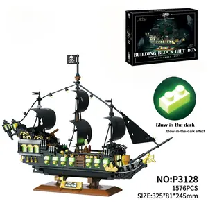 Ghost Pirate Ship Series Building Blocks Compatible with Lego, Kids Educational Toy Assembly Gift, Fun Learning Activity for Children, Building Block Sets