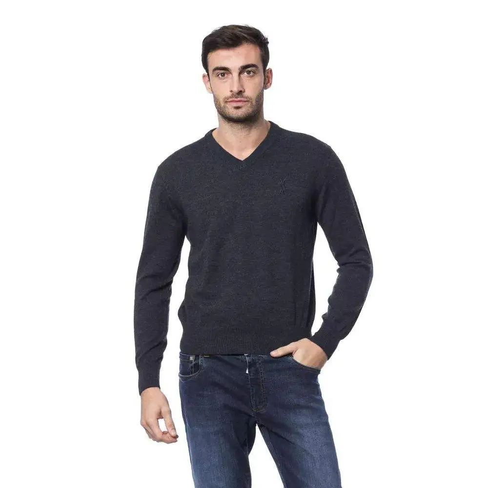 Billionaire Italian Couture Gray Merino Wool Sweater