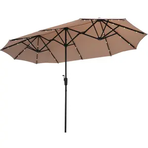 GDY 13ft Large Patio Umbrella, Double-Sided  Crank For outdoor garden Without Base