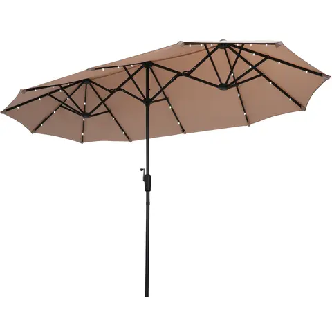 GDY 13ft Large Patio Umbrella, Double-Sided  Crank For outdoor garden Without Base