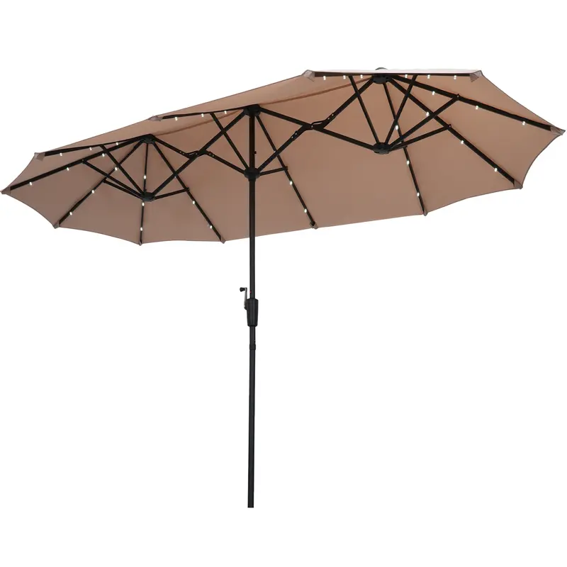 GDY 13ft Large Patio Umbrella, Double-Sided Crank For outdoor garden Without Base