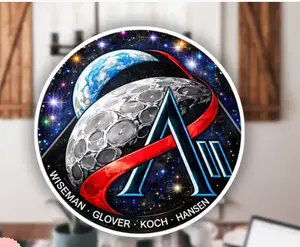 Artemis II Sticker, NASA Space Logo Decal, Laptop Water Bottle Car Sticker, Gift for Space Lovers