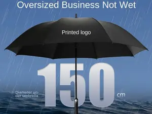 60 inch automatic opening and closing golf umbrella oversized double vinyl canopy windproof waterproof stick umbrella