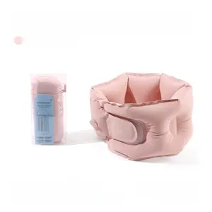 Travel Inflatable U Shaped Neck Pillow Foldable Air Cushion Neck Support for Airplane High Speed Rail Comfortable Neck Rest with Press Inflation Design Portable Neck Cushion for Office Travel Home Use