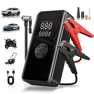 10-in-1 Portable Car Jump Starter with 150PSI Air Compressor, 8.0L Gas & 5.0L Diesel Vehicle Battery Booster, Automotive Accessories for Car with LED Light Emergency Jump Box