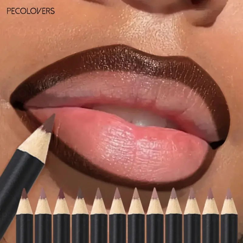 Matte Lip Liner Pencil Lippie Pencil Makeup Long Lasting Waterproof Red Brown Purple Tint Lip Liner Contour Non-stick Cup Nude Lipstick Lips Makeup Woman Makeup Lipliner