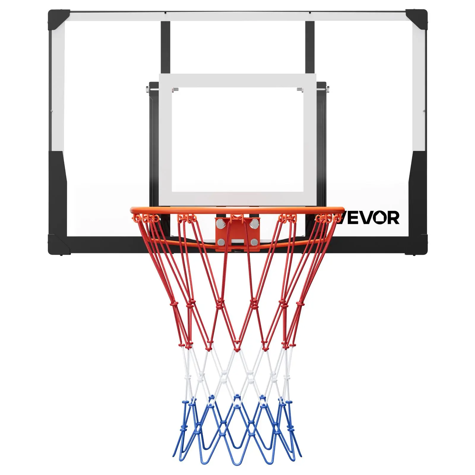 【SummerFinds】VEVOR Wall Mount Basketball Hoop Kit, 44-in PC Backboards with 0.08-in Solid PC + Steel Thickened Backboard, Woven Nylon Net, Multi-Point Fixing for Children’s Indoor & Outdoor Use