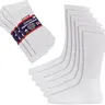 DIAMOND STAR Unisex Adult Basic Plain Socks Set - 3 Pairs, Non-Binding, Extra Soft Cushion Cotton Crew Socks with Elastane, Breathable, All-Season, Healthy Blood Circulation (White, 9-11)