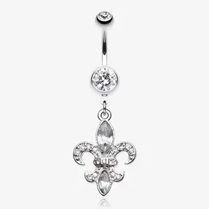 Classic Fleur de Lis Belly Ring