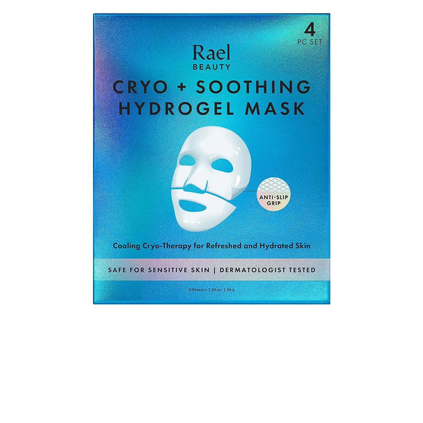 Rael Cryo + Soothing Hydrogel Mask 4 Count