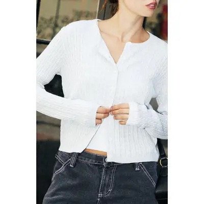 Pacsun Zoe Cable Knit Cardigan TikTok Shop