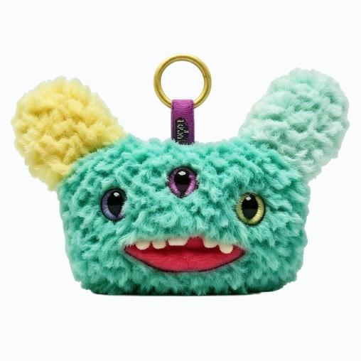 MINISO x Fuggler x JAKA Plush Coin Purse Keychain – Lab Escape Series Ugly-Cute Monster Plush Charm, suitable for attaching to bags for everyday styling, Back To School