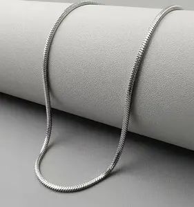 The Ultimate "Liquid Silver" Snake Premium Silver Snake Chain Necklace - 1.5mm Minimalist Layering Jewelry