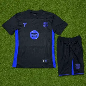 Barcelona FC 25/26 Black Soccer Jersey, Premium Fabric Breathable Football Kit for Fans, Training & Match Day