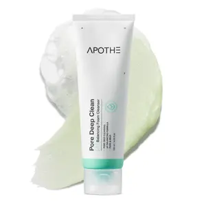 APOTHE Pore Deep Clean pH Balancing Foam Cleanser 120ml / 4.06 fl. oz. | Gentle Daily Facial Cleanser | Olive Leaf + Avocado Extract for Balanced, Hydrated & Clear Skin