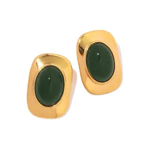 Jade Studs Earrings