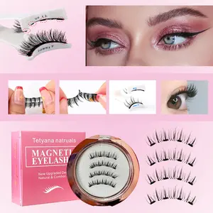 Magnetic False Eyelash Reusable cosmetic makeup accessory Magnetic Reusable False Eyelash Set new lashset high quality eyelash Flawless