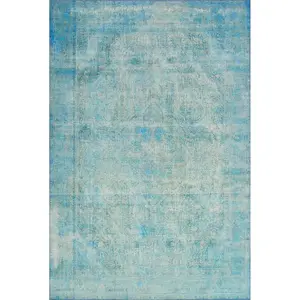 Loloi Rugs  3 ft. 6 in. x 5 ft. 6 in. Loren Hand Knotted Rug, Aqua