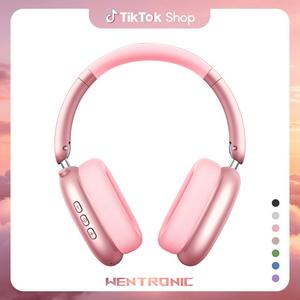WENTRONIC Y01 Over-Ear Wireless Bluetooth Headphones with Basic ANC--Up to 48-hour playtime, hybrid noise reduction and Hi-Fi sound. Foldable design with soft comfy ear cushions & built-in mic. Compatible with iOS & Android. Summerwins.,father'sdaygifts