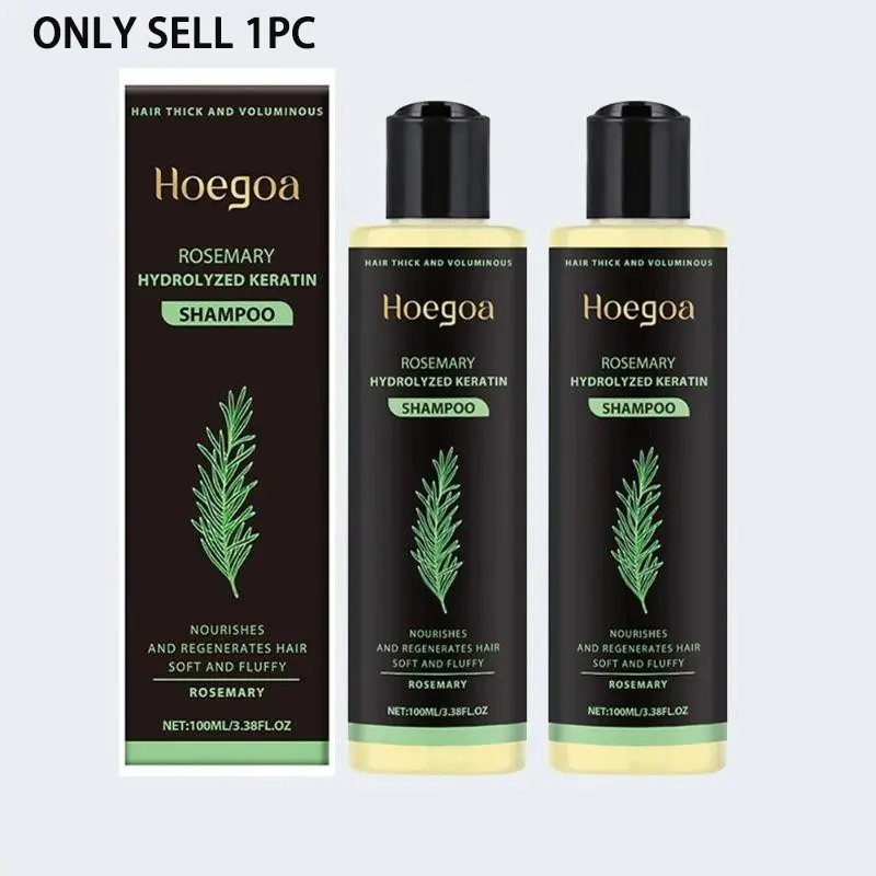 1/2pcs Rosemary Hair Growth Keratin Cleansing Shampoo, Herbal Healthy Shampoo, Organic Rosemary Oil for Hair Growth, Natural Anti Loss Thickening Shampoo for Thinning Hair, Intensive Haircare