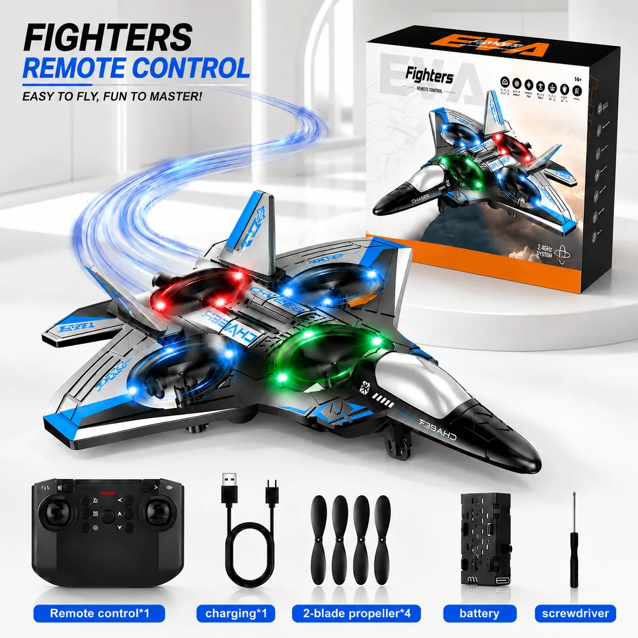 RC Remote Control Helicopter Toy for Kids, Remote Control Hobby Item with LED Lights, 360° Flip, Stable Altitude Hold, Rechargeable Design, Easy to Fly, Children Development Focused RC Plane Drones