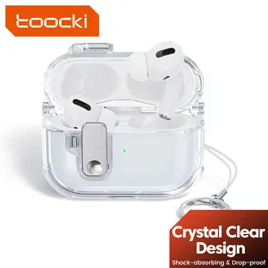 Toocki War God Semi-Transparent Shockproof Switch Earbud Case for Apple AirPods Pro (2nd Gen), White (Gift Box)