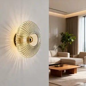 Glass Wall Lamp, Nordic Smoke Gray/Amber/Cream White Home Decor Wall Light 3000K Warm Light, Modern Mood Lighting, for Bedrooms, Headboards, Hallways, Minimalist Indoor Wall Lighting