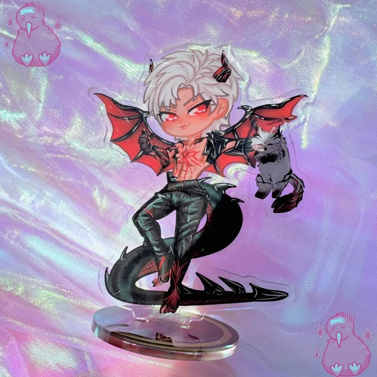 Dragon Sylus Qin Che Love and Deepspace Light Up Acrylic Chibi Standee