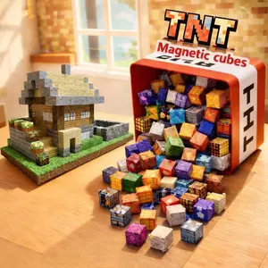 TNT Magnetic Building Block -250pcs with Storage Box MiniEducational Toys for Boys Girls Ages 4-12 Birthday Gift Creative Play