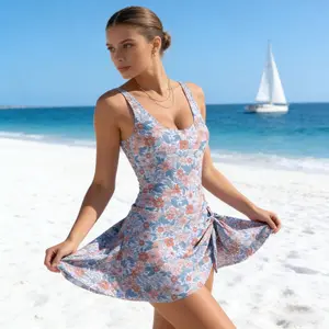 2026 NEW! Trendy Women’s Swimdress - Beach Vacation Must - Have. Flattering onepiece with tummy control, offering both slimming effect and comfort. High - quality, versatile beachwear & stylish swimwear.