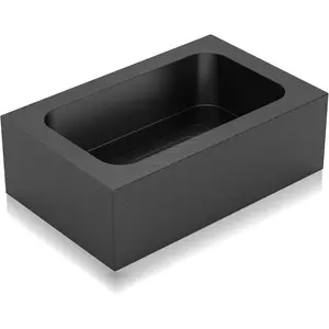 MMasters 0.5kg Premium Graphite Ingot Mold for Metal Casting - High-Purity Material for Gold, Silver, Aluminum, Copper, and Brass - Heat Resistant up to 1800℃/3272℉