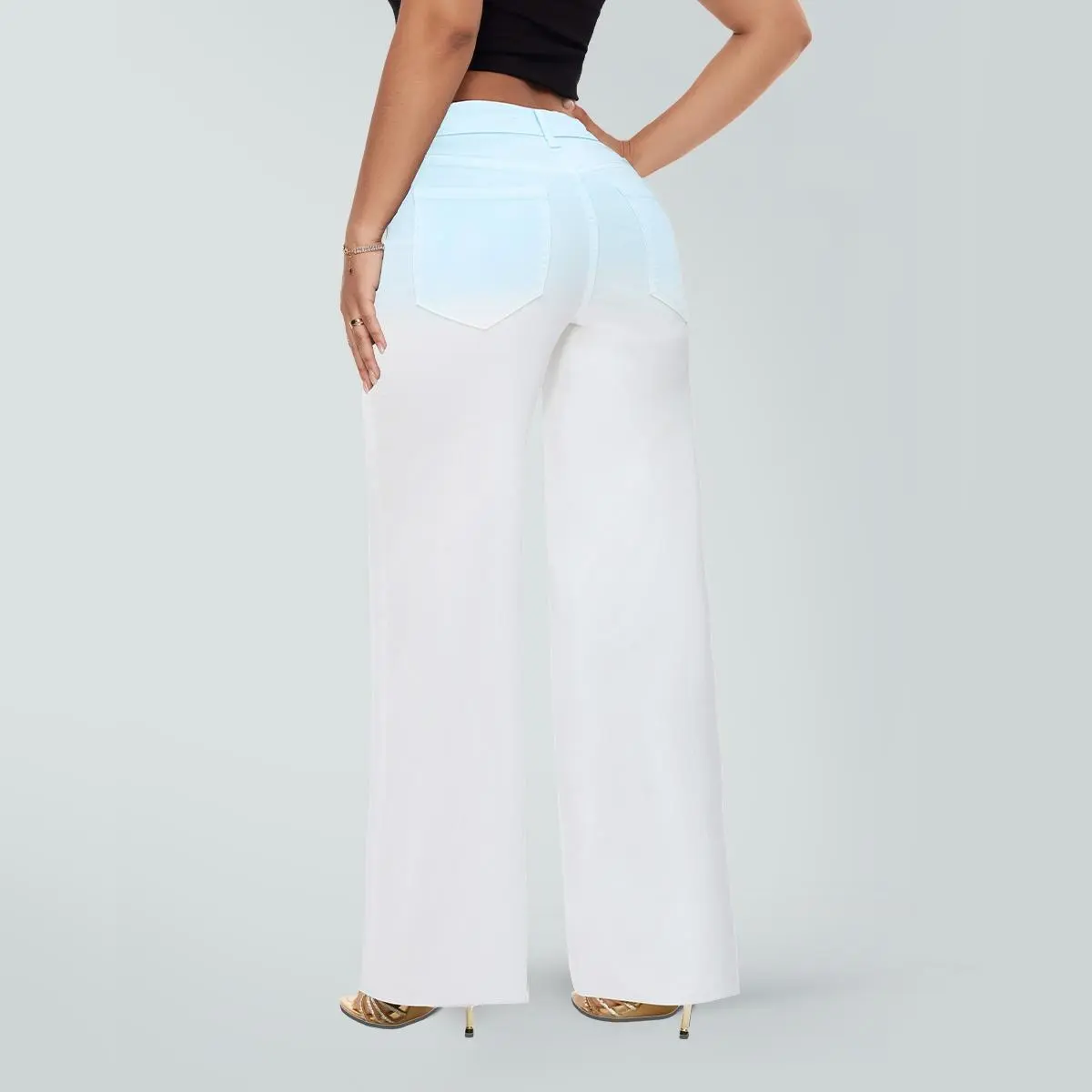 Ombre Light Blue & White