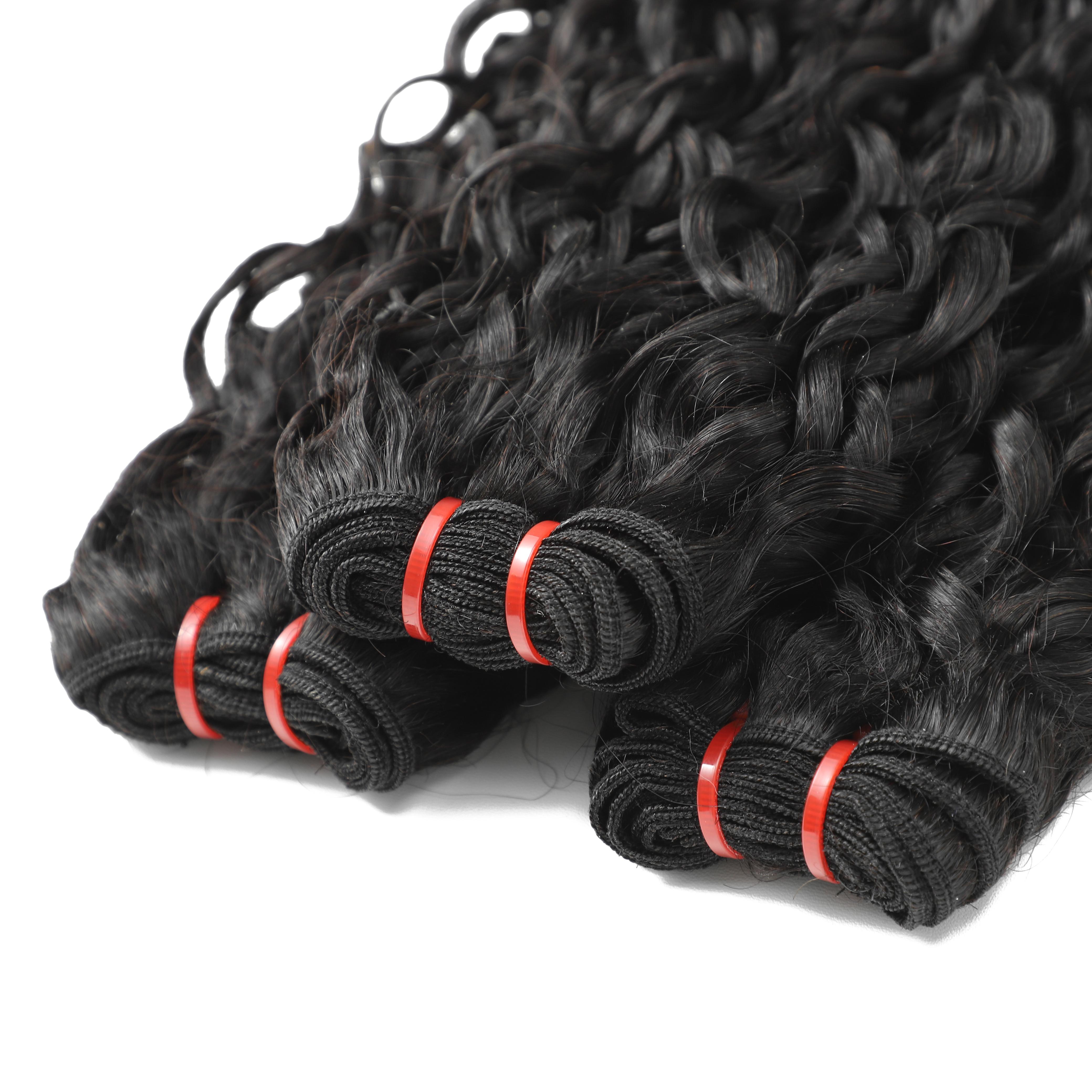 Karlami Loose Deep Wave 3/4  Bundles Human Hair Body Wave 12A Unprocessed Brazilian Virgin Hair Straight Bundles Human Hair Deep Wave Burmese Curly Bundles  with 5x5 Closure Human Hair Bundles for Women Natural Black Tangle Free