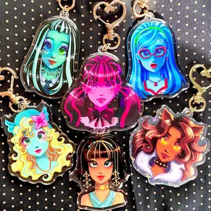 Monster Girl Keychain Acrylic [#12 OPTIONS] - Cute Kawaii Bag Charm, Key Accessory, Gift for Fans, Collectible Character Charm, for Bags, Keys, Backpacks, Cute Decor, Gift Idea