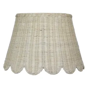 Scalloped Lampshade in Rattan