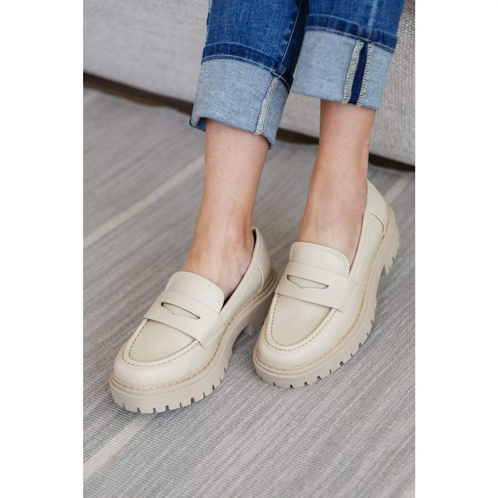 Penny For Your Thoughts Loafers in Bone
