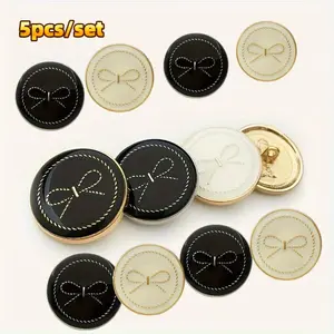 Butterfly Knot Buttons Pack of 5, Versatile Button Accessories for Coats Shirts Sweaters, DIY Jewelry Making Supplies