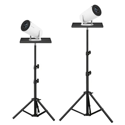 Projector Stand Tray, Adjustable Stand, Tripod Projector Floor Mount, Phone Tablet Holder, Desktop Organizer, 1 Set, Home Office Essential