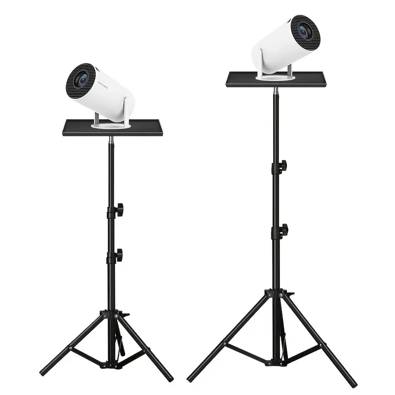 Projector Stand Tray, Adjustable Stand, Tripod Projector Floor Mount, Phone Tablet Holder, Desktop Organizer, 1 Set, Home Office Essential