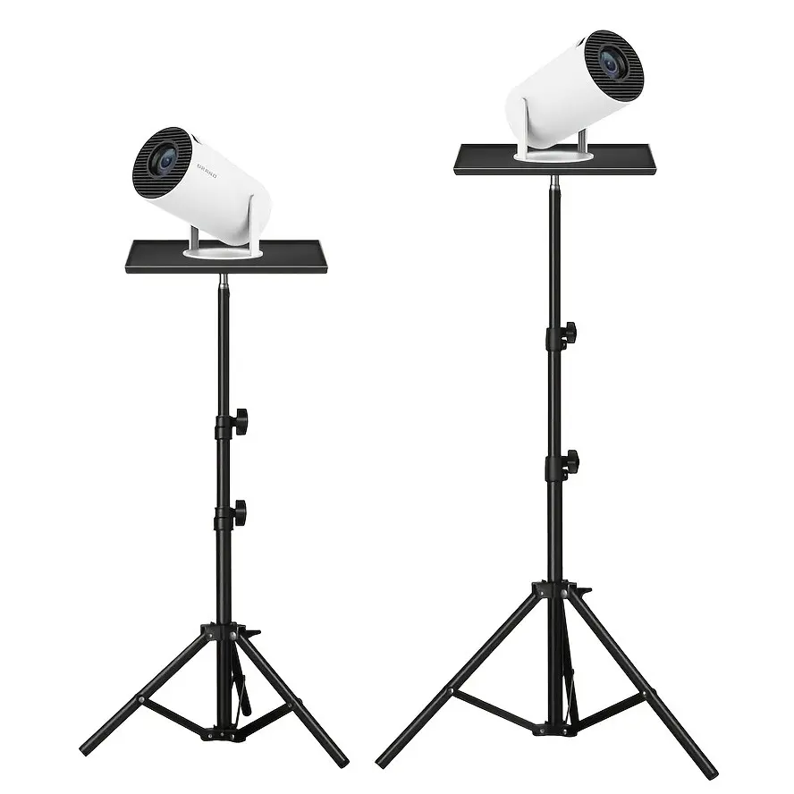 Projector Stand Tray, Adjustable Stand, Tripod Projector Floor Mount, Phone Tablet Holder, Desktop Organizer, 1 Set, Home Office Essential