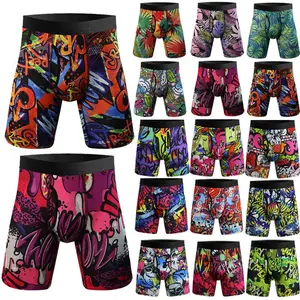 3 Pack Mens Boxer Briefs Shorts Menswear Sports Trunks Underwear  Breathable Lightweight Novelty Stretchy Tagless Underwear Plus Size Athletic Fabric Polyester Soft Long Outdoor