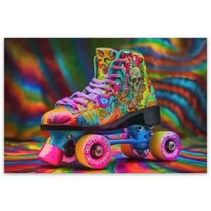 Holographic Sticker (Single Roller Skate 3.5x2.33)