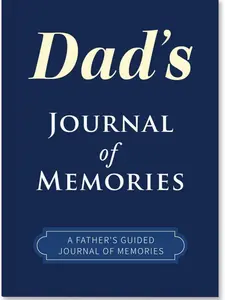 A Dad's Guided Journal to Share His Life Story, Memory Heritage Book to Fill Out About Life for Dad, Dad's Legacy Journal with Prompt, Sentimental Gifts, Dad from Daughter on Birthday, Father's Day