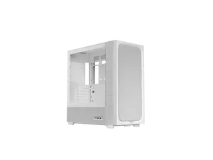 TRYX FLOVA White Mid-Tower ATX PC Case Breathable Fabric-Crafted Tempered Glass ATX Case Quiet Cross-Flow Fan Three Speed Modes Computer Case 360mm Radiator Support USB Type-C 3.2 Gen 2x2 I/O Panel