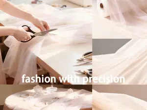 Elegant 54-Inch Wide x 40 Yards Soft Mesh Tulle Fabric for Wedding Dressmaking Bridal Gift Wrapping Ceremony Backdrops Home Decorations Parties Celebrations