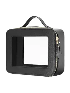 Premium Quality Transparent Makeup Bag with Window - Waterproof and Portable Travel Toiletry Case, Large - capacity Cosmetic Storage Bag