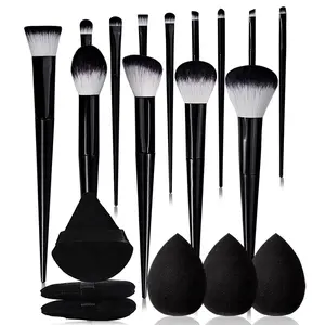 Professional Makeup Brush Set with Sponge & Puff, Multifunctional Makeup Tool for Foundation, Powder, Concealers, Eye Shadows, Makeup Accessories, Makeup Brushes Kits