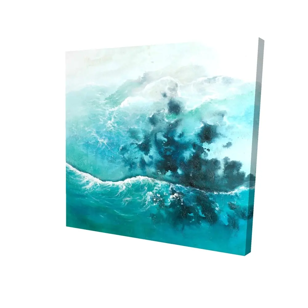 Begin Home Decor 2080-2424-CO59 24 x 24 in. Seaside of the Caribbean Canvas - Coastal Bedroom Home Decor
