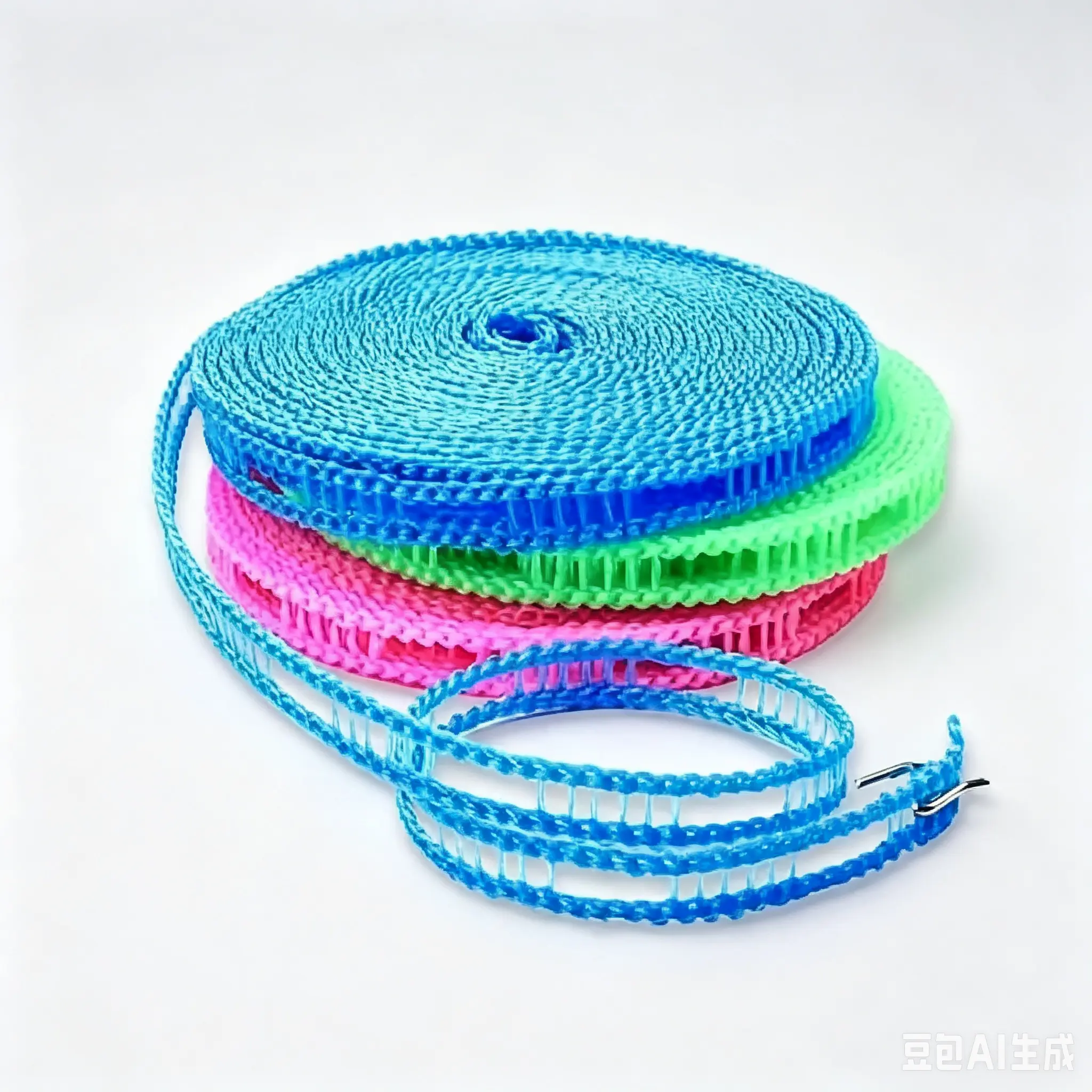 3 Pack Adjustable Windproof Laundry Drying Ropes with Hooks, Indoor Outdoor Garment Hanging Cord for Camping Travel, 5m / 197 Inches