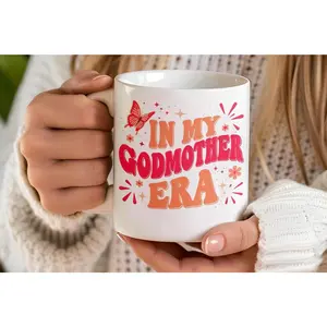 Godmother Gift, In My Godmother Era Mug, Godmother Proposal Mug, Will You Be My Godmother Cup, Unique Godparent Proposal Gift Idea
